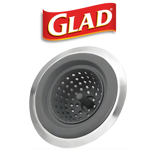 GLAD SINK STRAINER 2PK GREY
