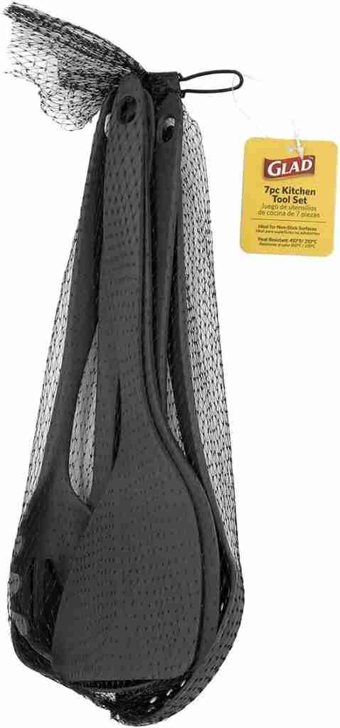GLAD NYLON KITCHEN TOOLS 7PC GREY
