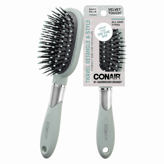 CONAIR HAIRBRSUH COMPACT SIZE VELVET TOUCH