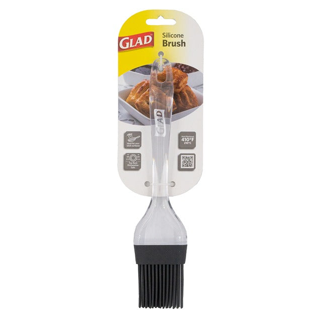 GLAD SILICONE BRUSH GREY W CLEAR HANDLE