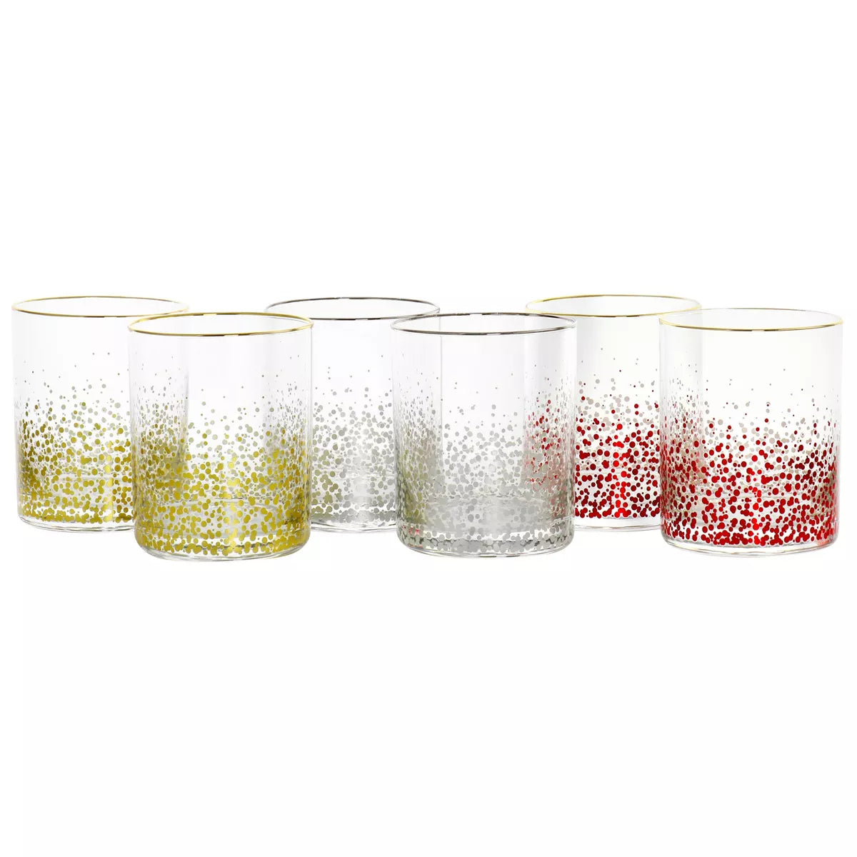 GH GIBSON Audrey Hill 13.5 Oz Dof - 3 Asst Colors Decorated Machine Made Glassware