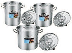 ZPL 64QT,84QT,100QT Stainless Steel Stockpot Set with Steamers