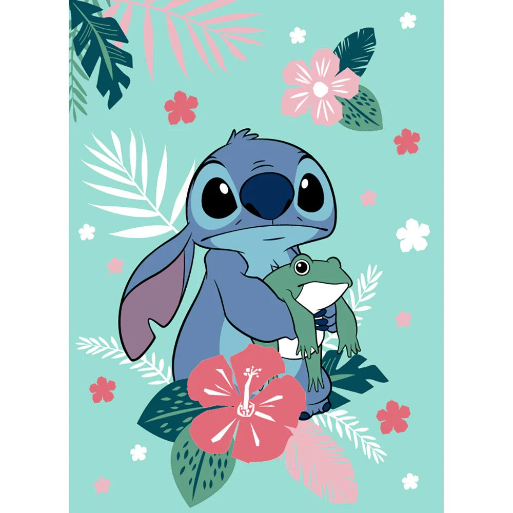 DAHDOUL "Tropical Stitch" Lilo&Stitch Twin/Full Disney Rachelle Blanket