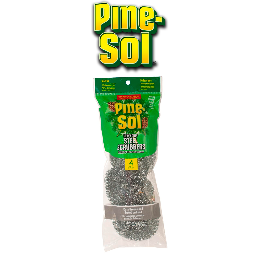 PINE-SOL STEEL SCRUBBERS 4PK