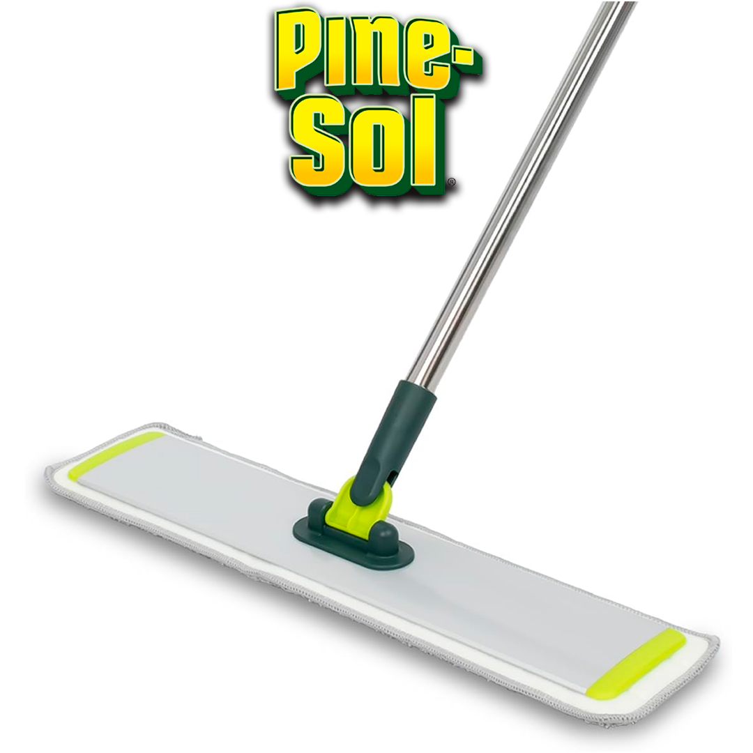 PINESOL FLAT MOP W/ SS TELESCOPIC HANDLE W/ 2 REUSABLE PADS