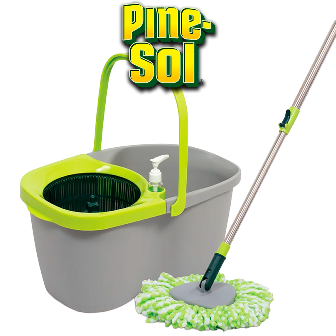 PINESOL MICROFIBER SPIN MOP & BUCKET