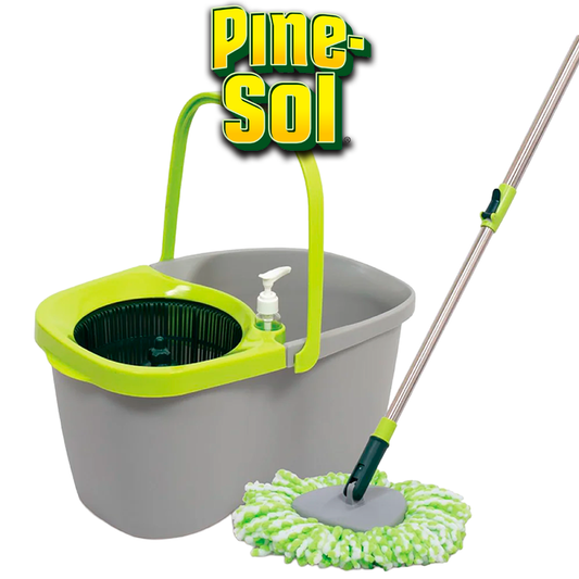 PINESOL MICROFIBER SPIN MOP & BUCKET
