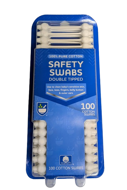RA BABY COTTON SWABS DOUBLE TIPPED 100CT