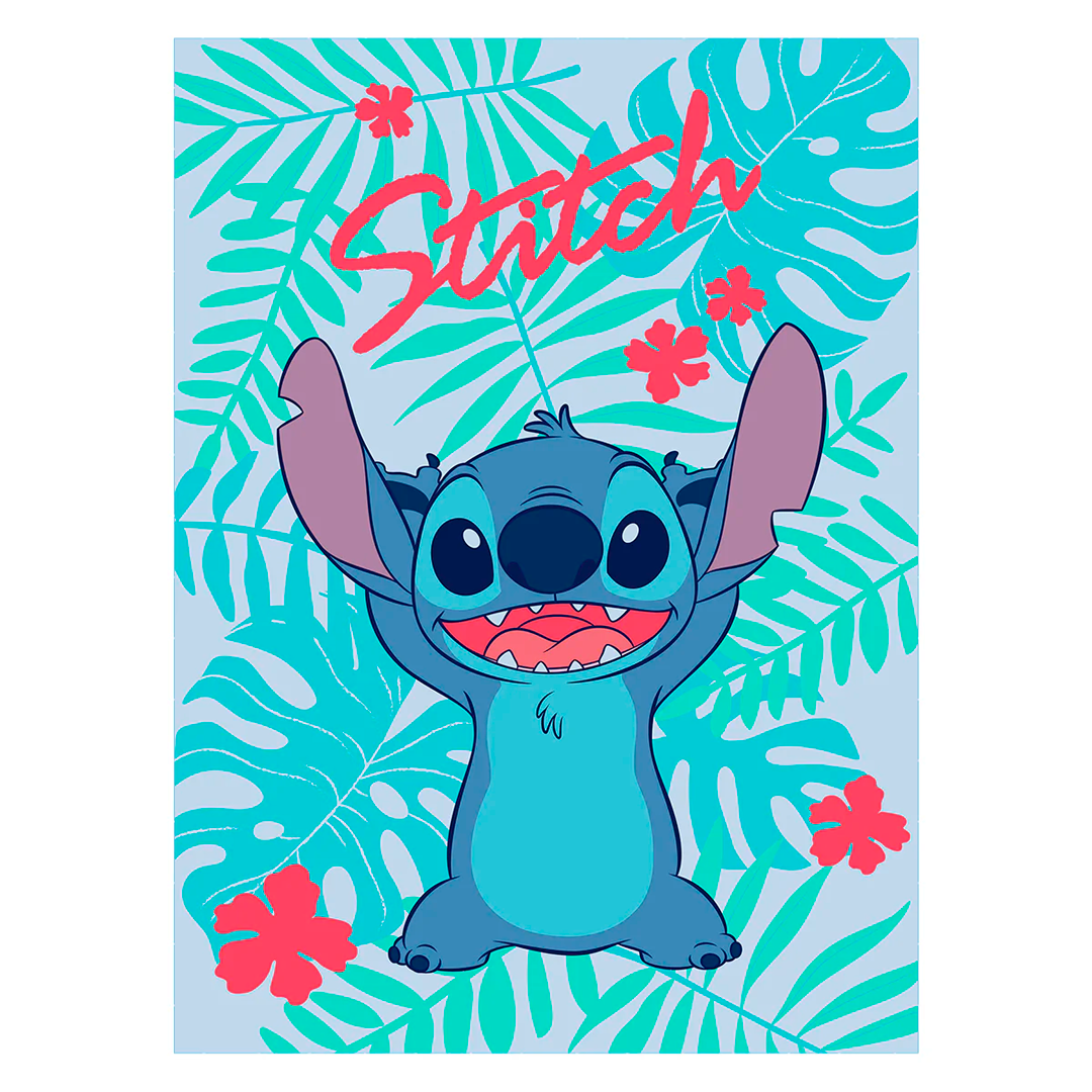 DAHDOUL "PLAYFUL PALMS" LILO&STITCH TWIN/FULL DISNEY RACHELLE BLANKET