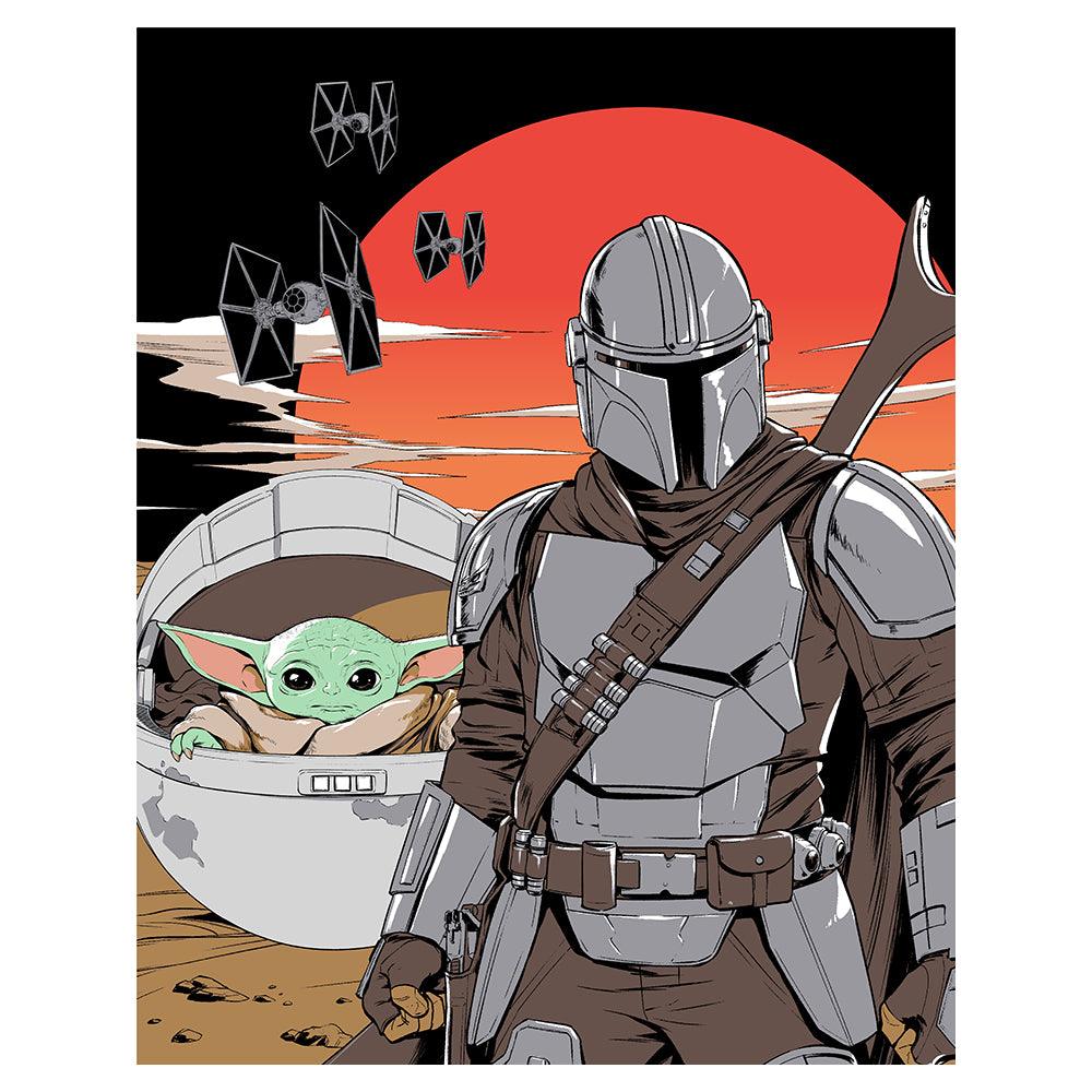 DAHDOUL "MANDO AND CHILD" MANDALORIAN TWIN STAR WARS RACHELLE BLANKET