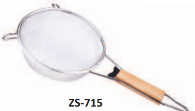 ZPL 24 cm S/S Strainer - wood handle