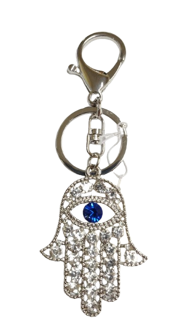 LLAVERO DE METAL Y DIAMANTES