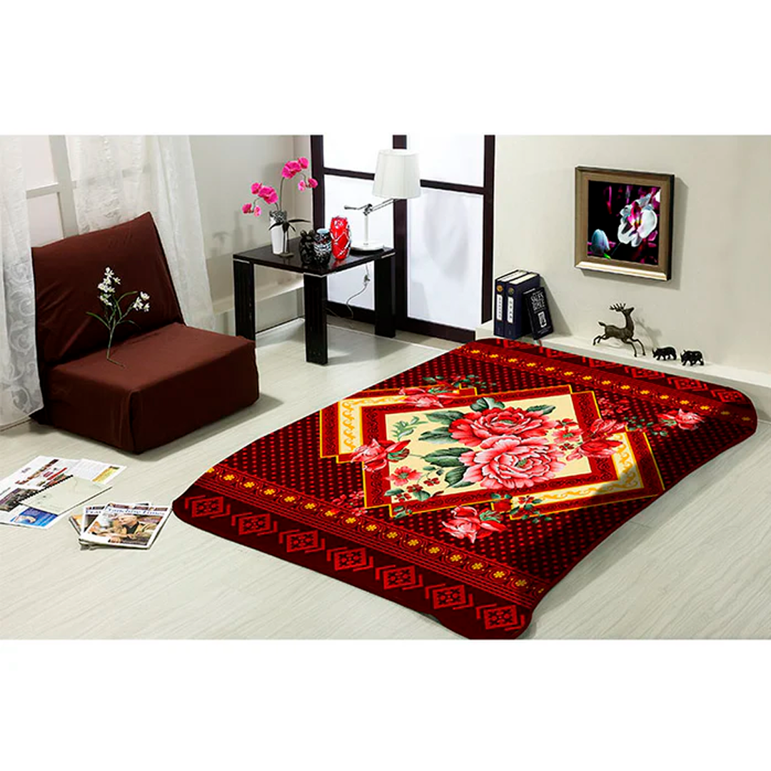 DAHDOULCAL KING GOLDEN DRAGON FLOWER ASSORT-B 2 PLY BLANKET