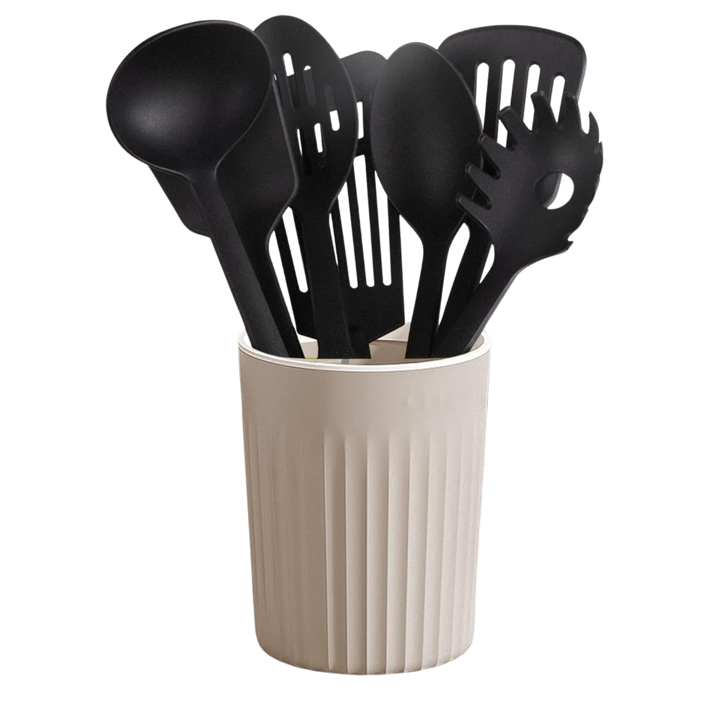 GLAD NYLON KITCHEN TOOLS IN TUB 8PC SET GREY