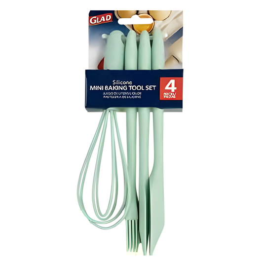 GLAD SILICONE MINI BAKING TOOLS 4PC SET GREEN
