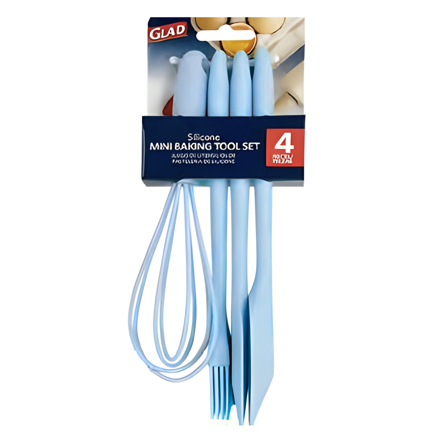 GLAD SILICONE MINI BAKING TOOLS 4PC SET blue