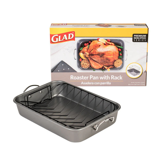 GLAD ROASTER PAN W/ RACK
