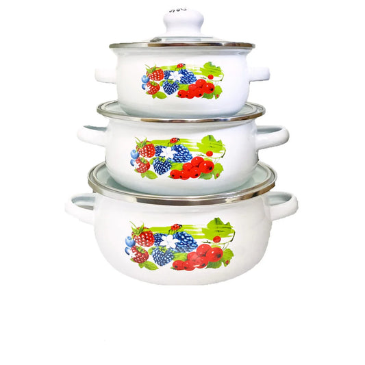RYB 3 PC MINI POT ENAMEL MEGA COOK