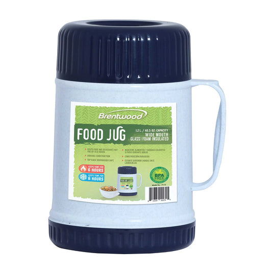 Brentwood 40oz Wide Mouth 12 Glass Food Jug/Thermo