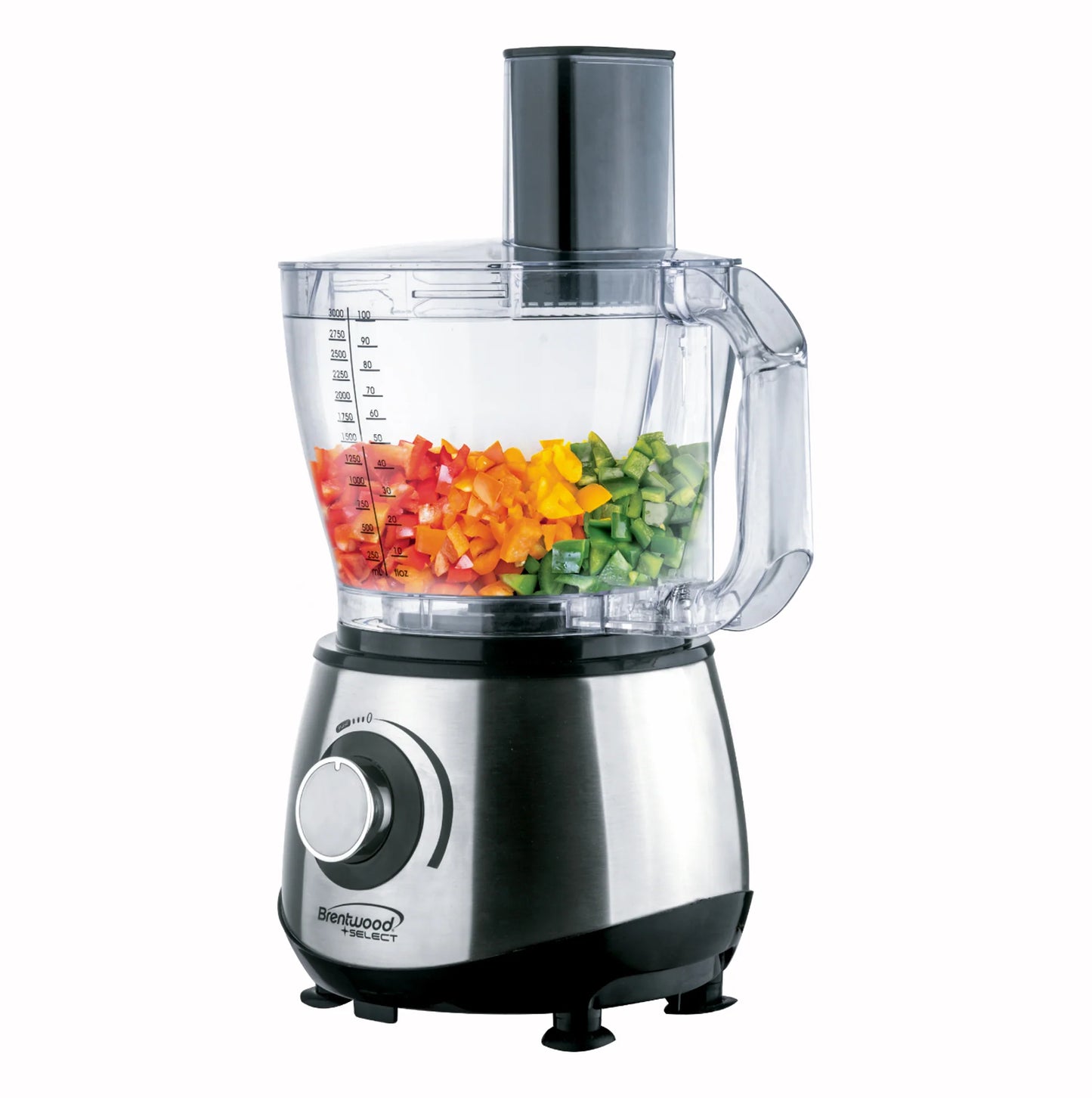 Brentwood 12-Cup Food Processor, Stainless Steel