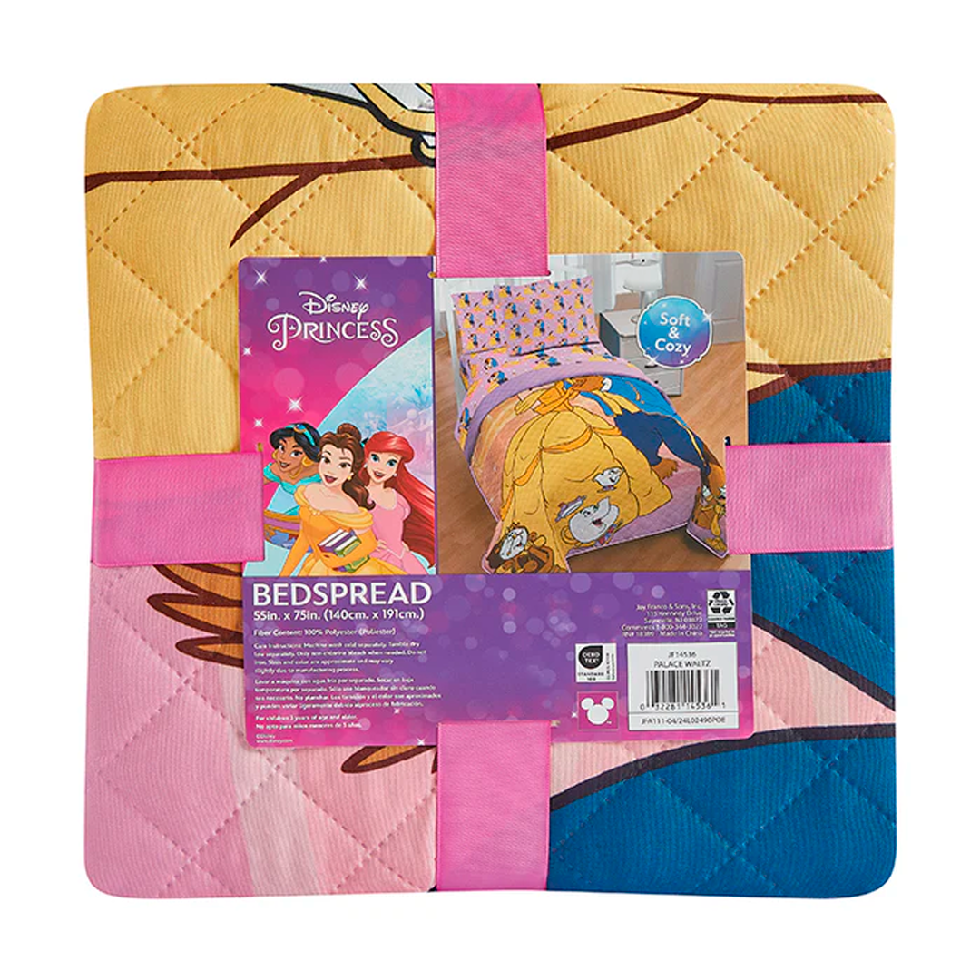 DAHDOUL "PALACE WALTZ" BEAUTY & THE BEAST TWIN/FULL DISNEY BEDSPREAD