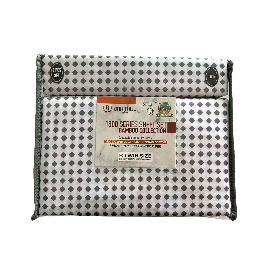 DAHDOUL QUEEN PRINTED ASSORT BAMBOO COLLECTION BED SHEET