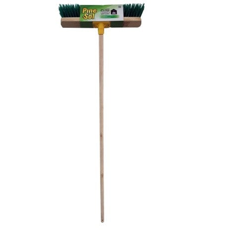 PINE-SOL PUSH BROOM 16IN WOOD HANDLE