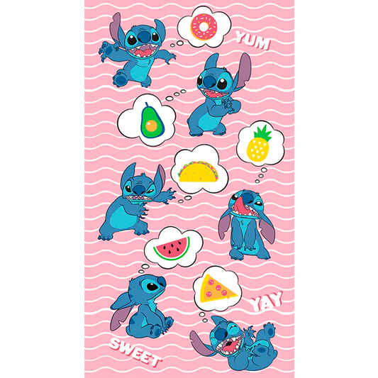 DAHDOUL "YUMMY ICONS" LILO&STITCH 40X72 DISNEY BEACH TOWEL
