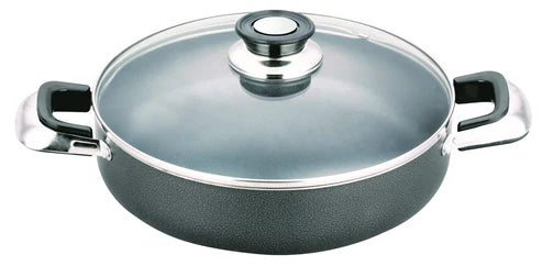 RYB 10" Low Pot Non Stick Heavy Gauge With Glass Lid