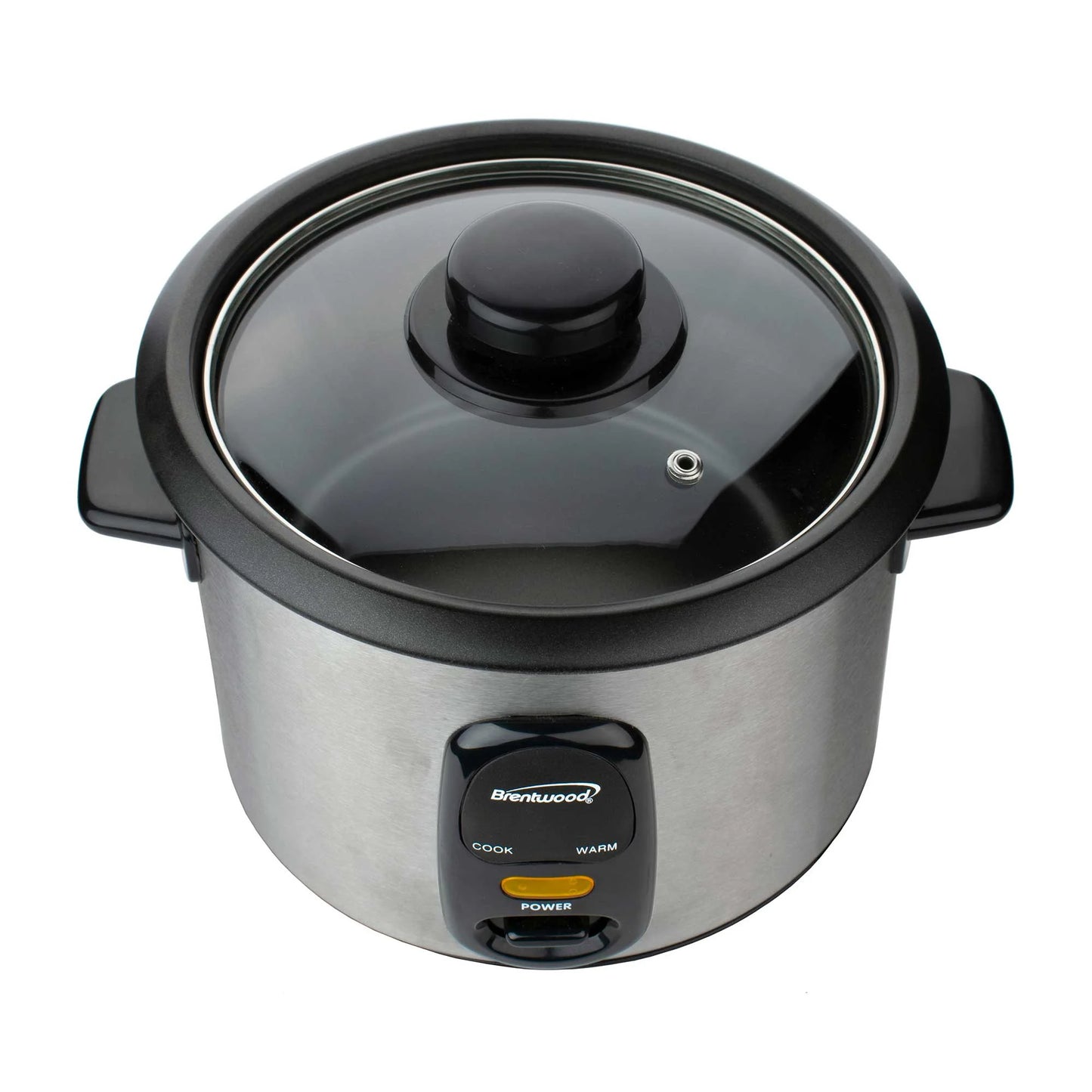 Brentwood 5-Cup Uncooked/10-Cup Cooked Rice Cooker, Stainless Steel