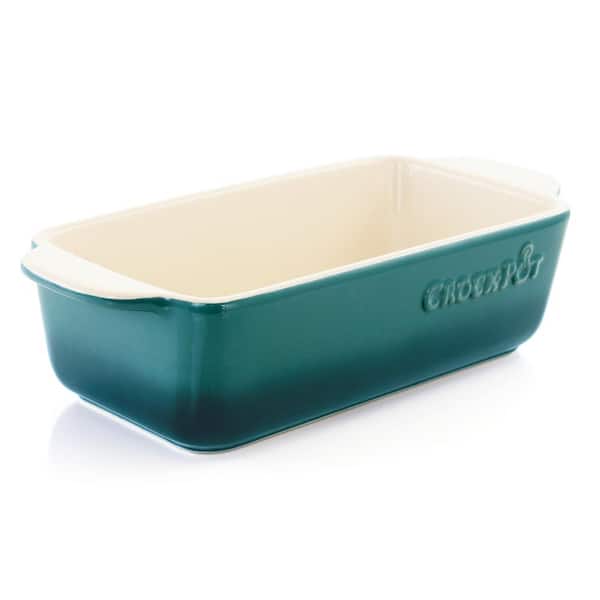 GH CP ARTISAN 1.25 QT LOAF PAN W/ HANDLES TEAL OMBRE RECT STONEWARE COLOR SLEEVE